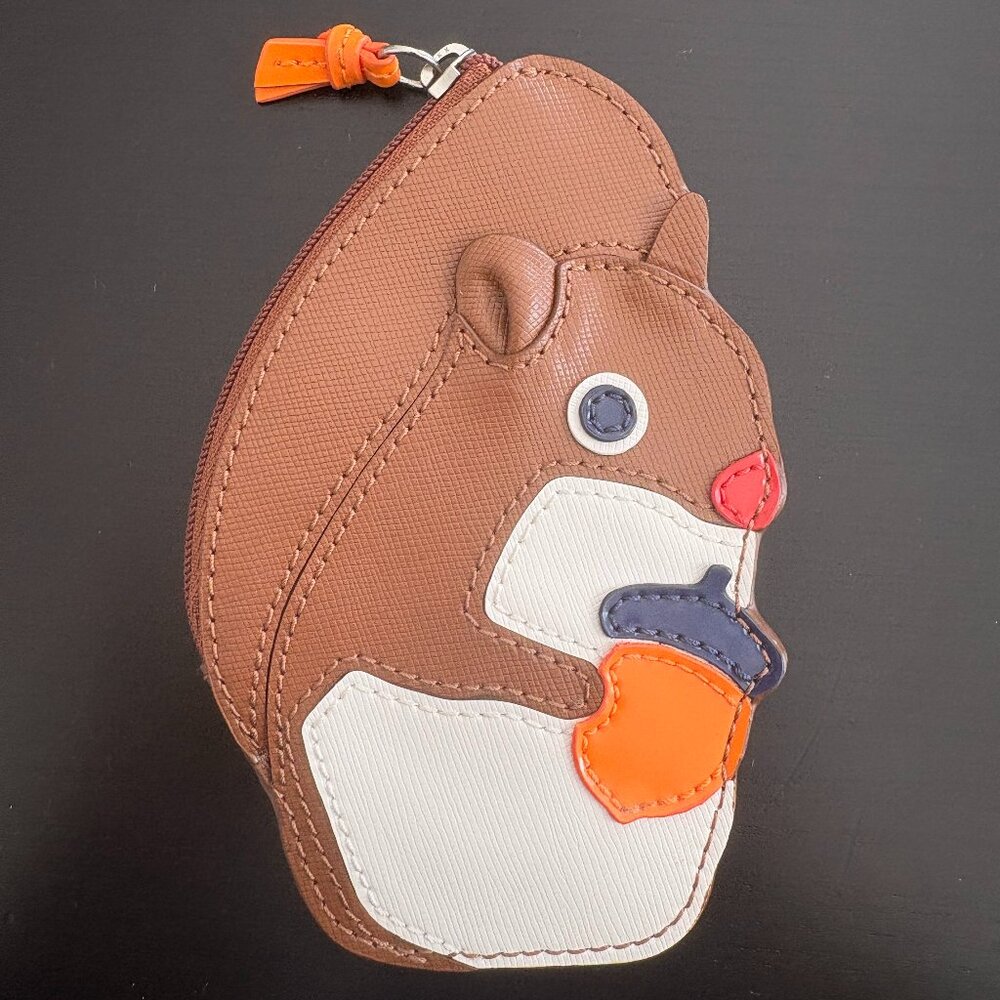 COACH Brown Squirrel Coin Purse